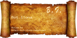 Bot Ilona névjegykártya