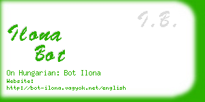 ilona bot business card